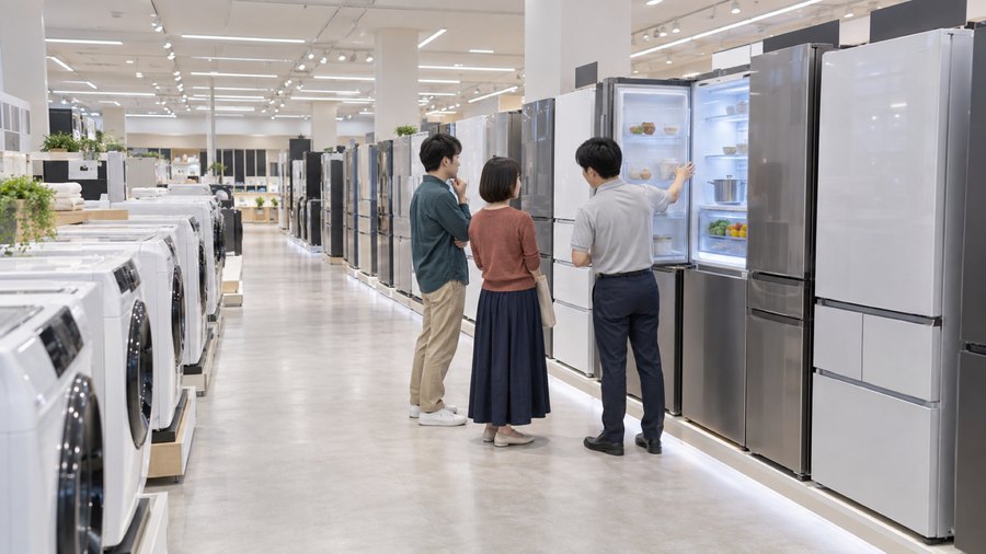 家電量販店で選ぶ夫婦